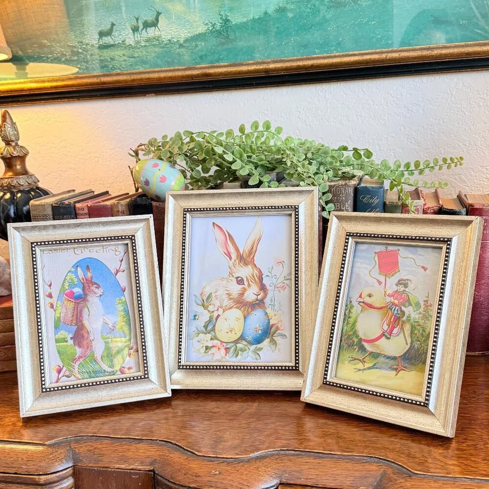 3 Vintage Easter Bunnie Pictures - Picture 1 of 15